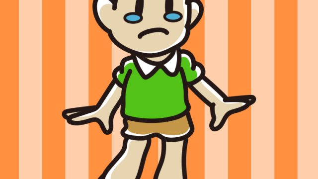 泣いている小学生男子のイラスト【色、背景あり】PNG