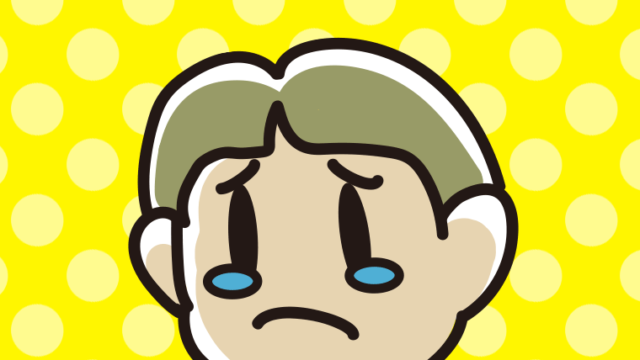 泣いている小学生男子の顔のイラスト【色、背景あり】PNG