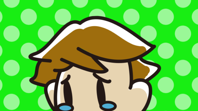 泣いている男子高校生の顔のイラスト【色、背景あり】PNG