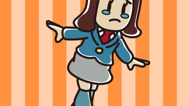 泣いている女子高校生のイラスト【色、背景あり】PNG