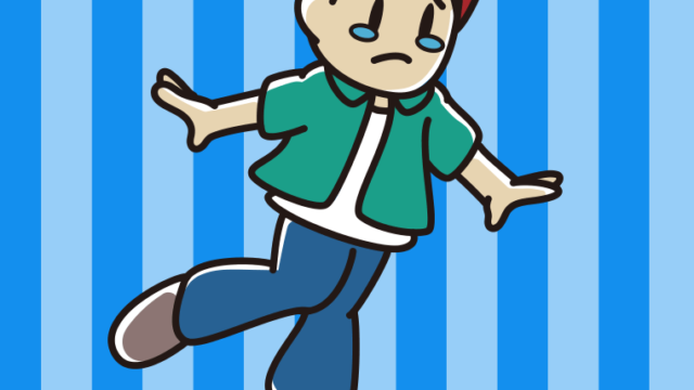 泣いている男子大学生のイラスト【色、背景あり】PNG