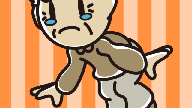 泣いているおじいさんのイラスト【色、背景あり】PNG