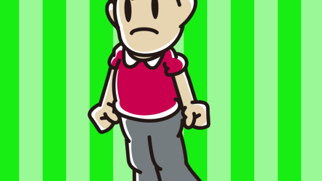 怒っている男性のイラスト【色、背景あり】PNG