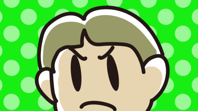 怒っている小学生男子の顔のイラスト【色、背景あり】PNG