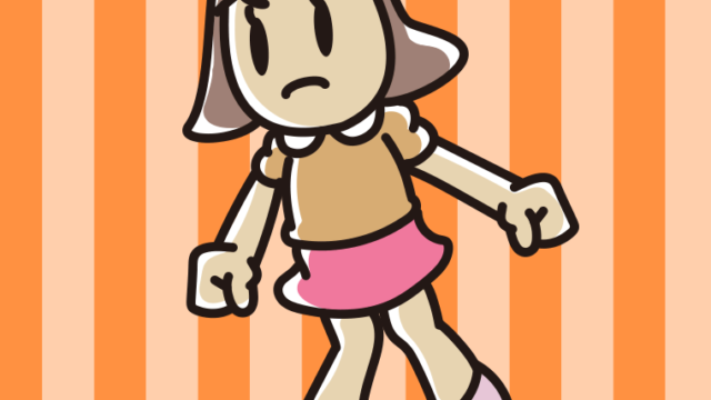 怒っている小学生女子のイラスト【色、背景あり】PNG