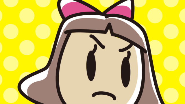 怒っている小学生女子の顔のイラスト【色、背景あり】PNG