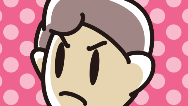 怒っている男子中学生の顔のイラスト【色、背景あり】PNG