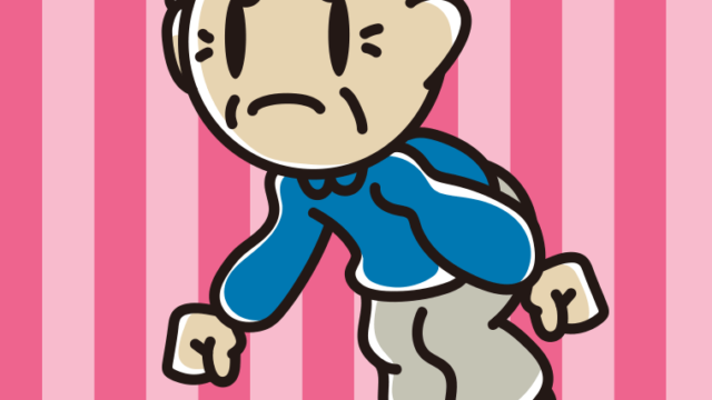 怒っているおじいさんのイラスト【色、背景あり】PNG