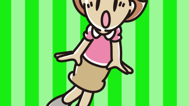 驚く女性のイラスト【色、背景あり】PNG