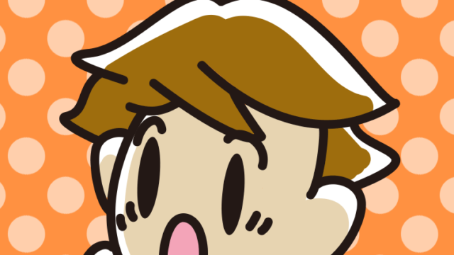 驚く男子高校生の顔のイラスト【色、背景あり】PNG