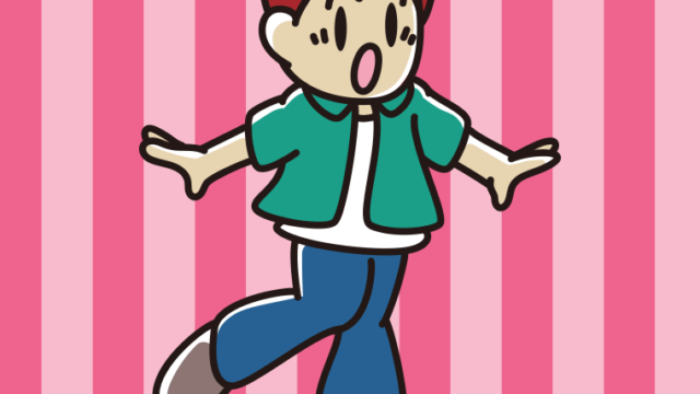 驚く男子大学生のイラスト【色、背景あり】PNG