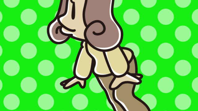 横向きに立っている女子大学生のイラスト【色、背景あり】PNG