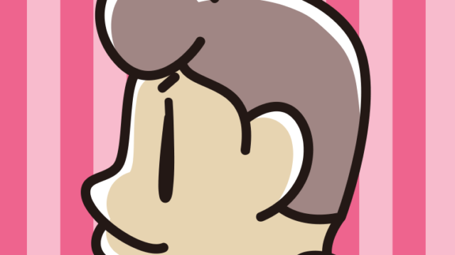 男子中学生の横顔のイラスト【色、背景あり】PNG