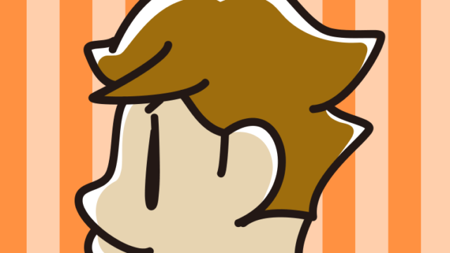 男子高校生の横顔のイラスト【色、背景あり】PNG