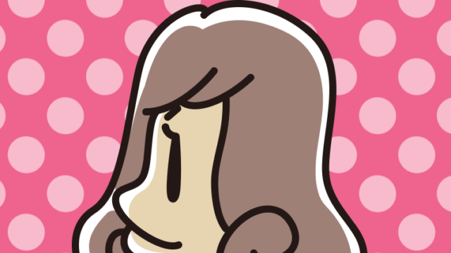 女子大学生の横顔のイラスト【色、背景あり】PNG