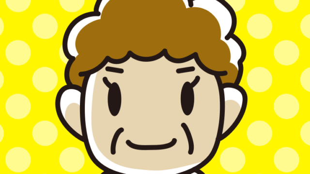 おばさんの上半身のイラスト【色、背景あり】PNG