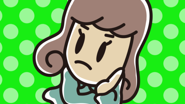 考える女子大学生のイラスト【色、背景あり】PNG