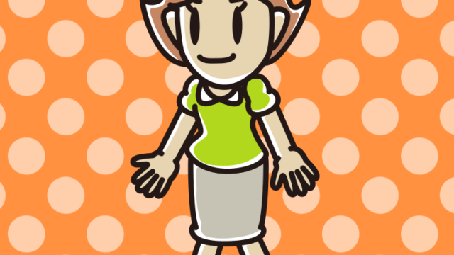 歩く女性のイラスト【色、背景あり】PNG