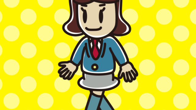 歩く女子高校生のイラスト【色、背景あり】PNG