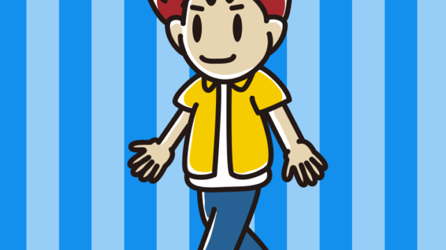 歩く男子大学生のイラスト【色、背景あり】PNG