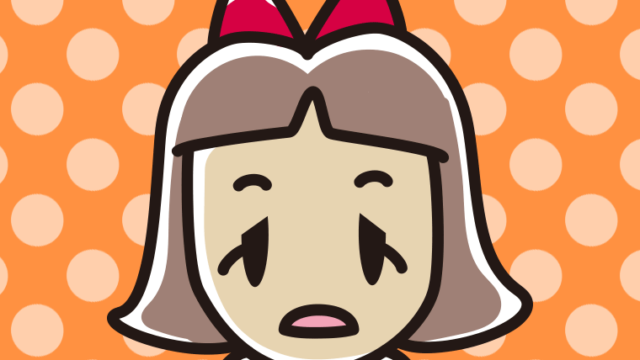 ぼーっとしている小学生女子のイラスト【色、背景あり】PNG