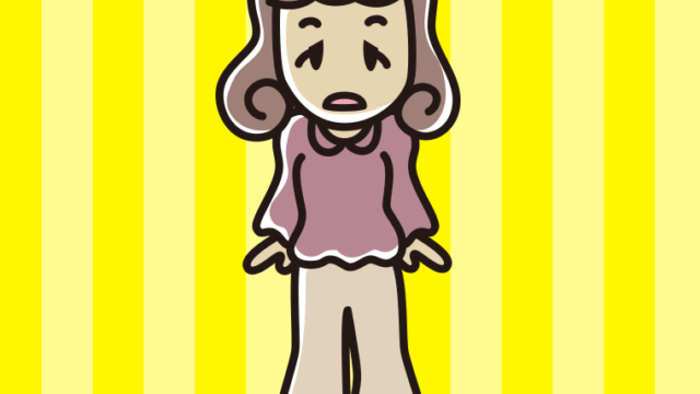 ぼーっと突っ立っている女子大学生のイラスト【色、背景あり】PNG