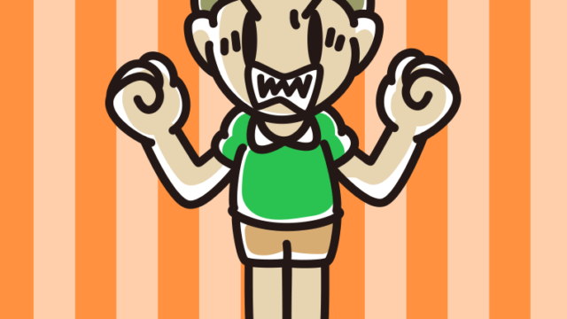 怒りが爆発する小学生男子のイラスト【色、背景あり】PNG