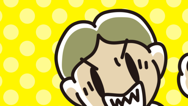 怒りが爆発する小学生男子の顔のイラスト【色、背景あり】PNG