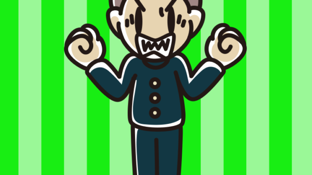 怒りが爆発する男子中学生のイラスト【色、背景あり】PNG