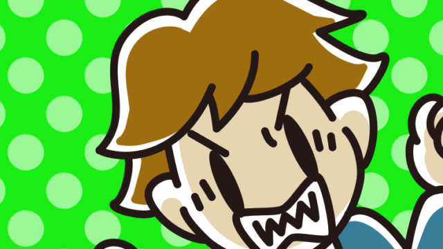 怒りが爆発する男子高校生の顔のイラスト【色、背景あり】PNG