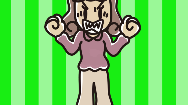 怒りが爆発する女子大学生のイラスト【色、背景あり】PNG