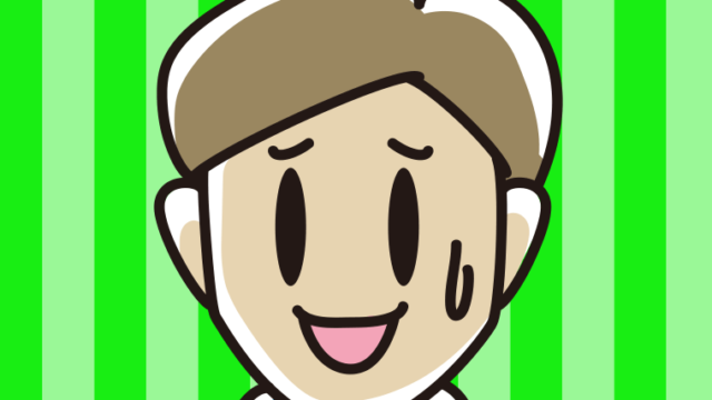 苦笑いする男性のイラスト【色、背景あり】PNG