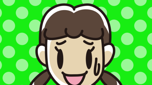 苦笑いする女子中学生のイラスト【色、背景あり】PNG