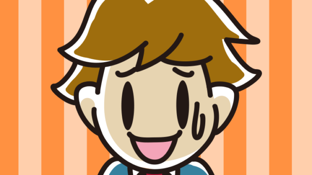 苦笑いする男子高校生のイラスト【色、背景あり】PNG