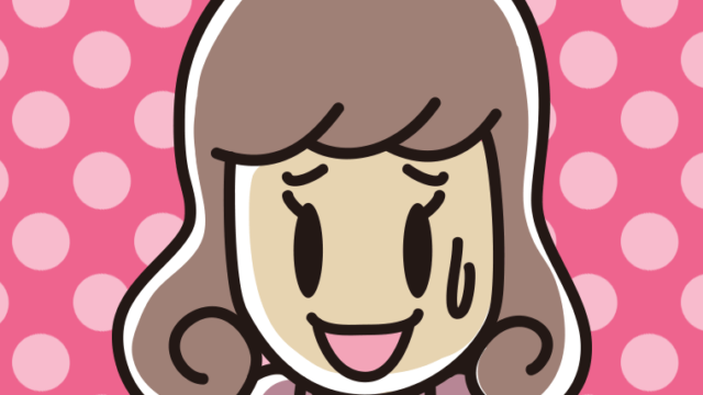 苦笑いする女子大学生のイラスト【色、背景あり】PNG