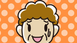 苦笑いするおばさんのイラスト【色、背景あり】PNG