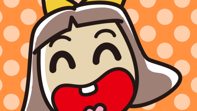 昭和のギャグマンガの笑い方をする小学生女子のイラスト【色、背景あり】PNG