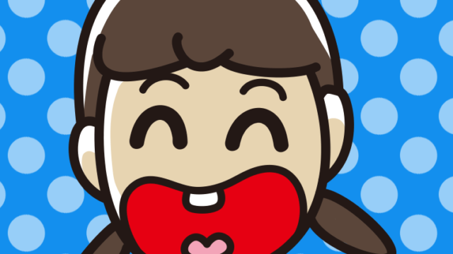 昭和のギャグマンガの笑い方をする女子中学生のイラスト【色、背景あり】PNG