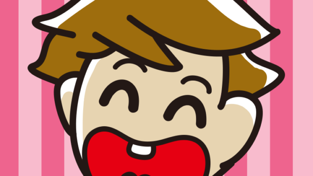 昭和のギャグマンガの笑い方をする 男子高校生のイラスト【色、背景あり】PNG