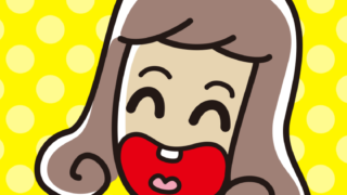 昭和のギャグマンガの笑い方をする女子大学生のイラスト【色、背景あり】PNG