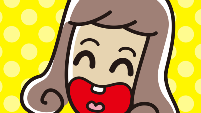 昭和のギャグマンガの笑い方をする女子大学生のイラスト【色、背景あり】PNG