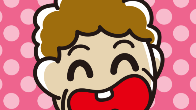 昭和のギャグマンガの笑い方をするおばさんのイラスト【色、背景あり】PNG