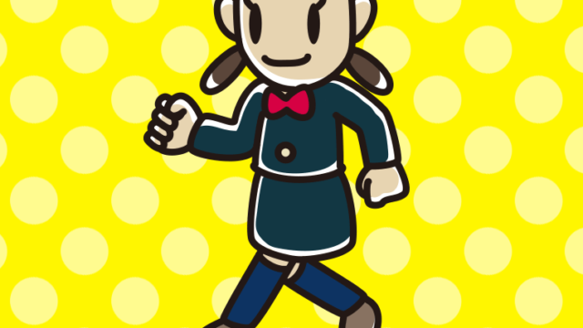 走る女子中学生のイラスト【色、背景あり】PNG