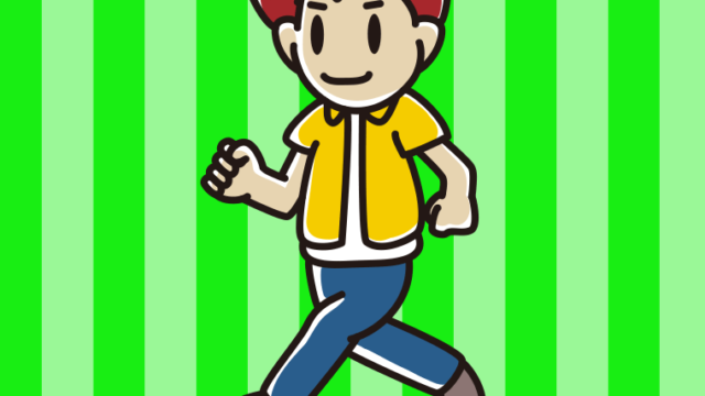 走る男子大学生のイラスト【色、背景あり】PNG