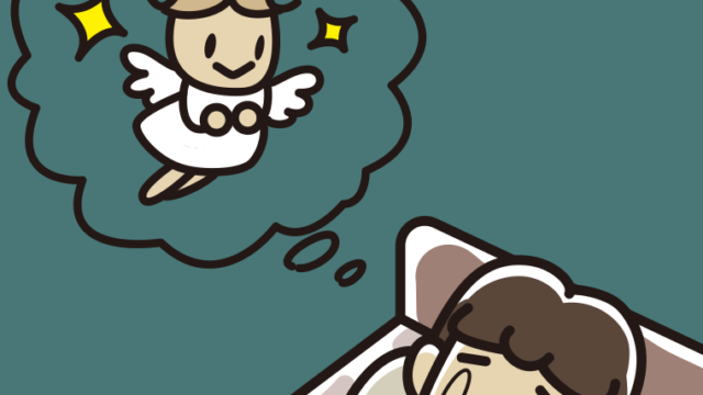 悲しい夢を見ている女子中学生のイラスト【色、背景あり】PNG