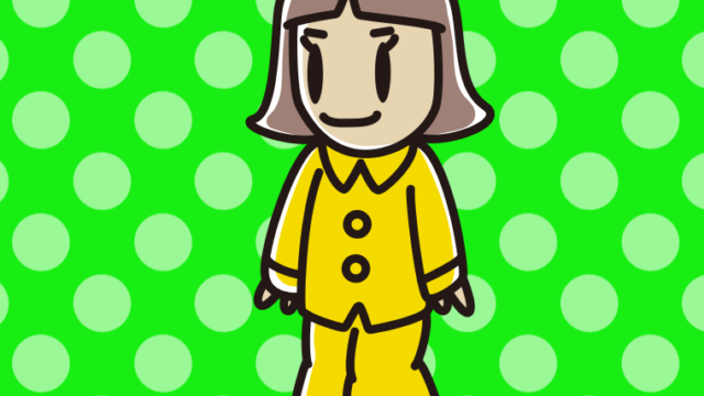 パジャマ姿の小学生女子のイラスト【色、背景あり】PNG