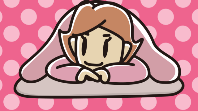 うつ伏せに寝る女性のイラスト【色、背景あり】PNG