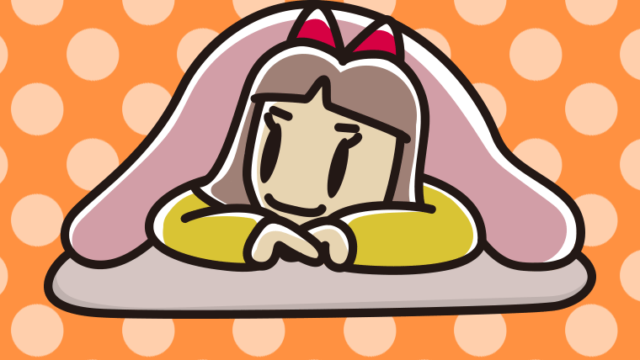 うつ伏せに寝る小学生女子のイラスト【色、背景あり】PNG