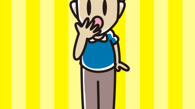 ハッとする男性のイラスト【色、背景あり】PNG