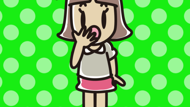 ハッとする小学生女子のイラスト【色、背景あり】PNG